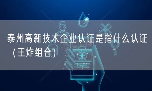 泰州高新技术企业认证是指什么认证（王炸组合）