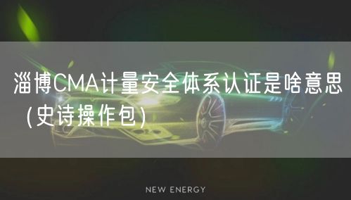 淄博CMA计量安全体系认证是啥意思（史诗操作包）