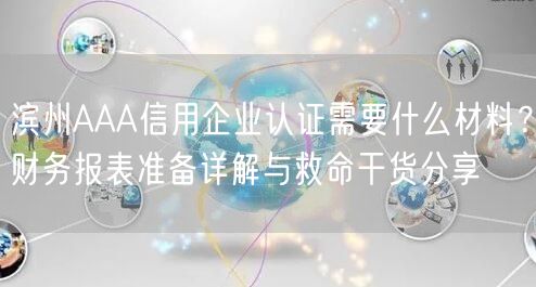 滨州AAA信用企业认证需要什么材料,财务报表准备与救命干货分享