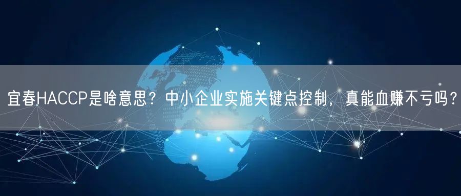 宜春HACCP是啥意思,中小企业实施关键点控制，真能血赚不亏吗,