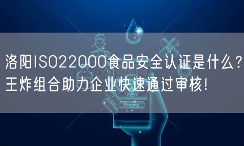 洛阳ISO22000食品安全认证是什么,王炸组合助力企业快速通过审核！