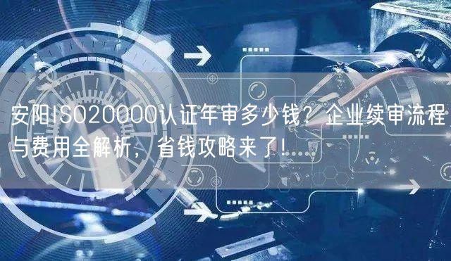 安阳ISO20000认证年审多少钱,企业续审流程与费用全，省钱攻略来了！