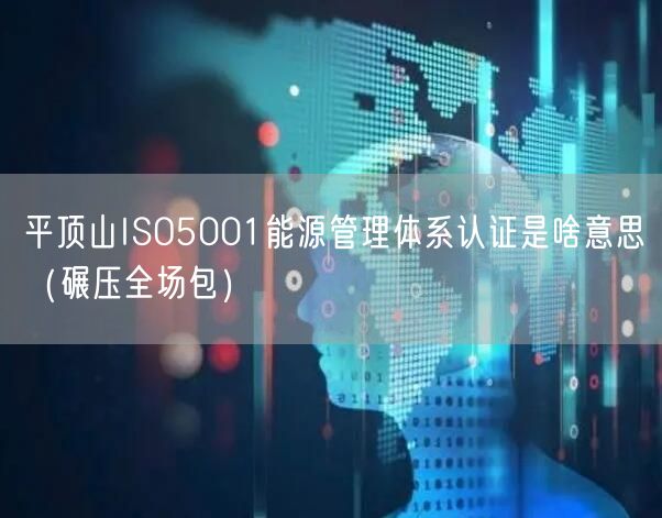 平顶山ISO5001能源管理体系认证是啥意思（碾压全场包）