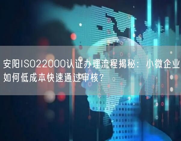 安阳ISO22000认证办理流程,小微企业如何低成本快速通过审核,