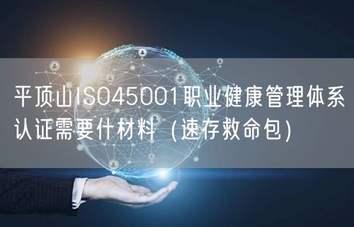 平顶山ISO45001职业健康管理体系认证需要什材料（速存救命包）