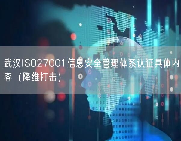 武汉ISO27001信息安全管理体系认证具体内容（降维打击）