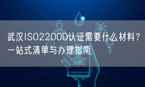 武汉ISO22000认证需要什么材料,一站式清单与办理指南