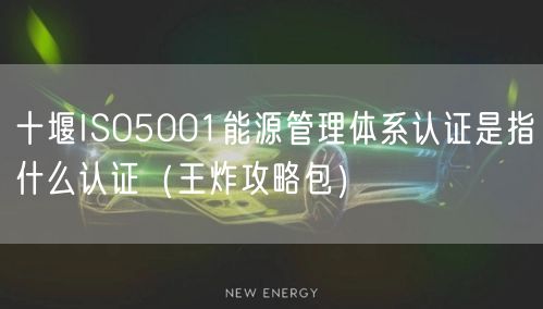 十堰ISO5001能源管理体系认证是指什么认证（王炸攻略包）