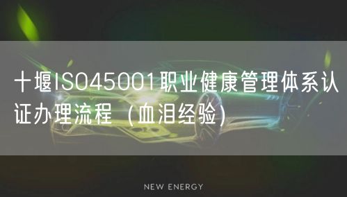 十堰ISO45001职业健康管理体系认证办理流程（血泪经验）