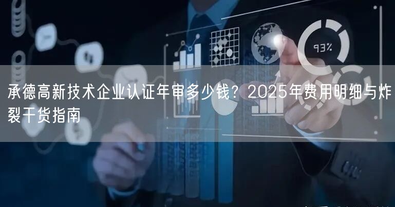 承德高新技术企业认证年审多少钱,2026年费用明细与炸裂干货指南