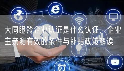 大同瞪羚企业认证是什么认证，企业主亲测有效的条件与补贴政策解读
