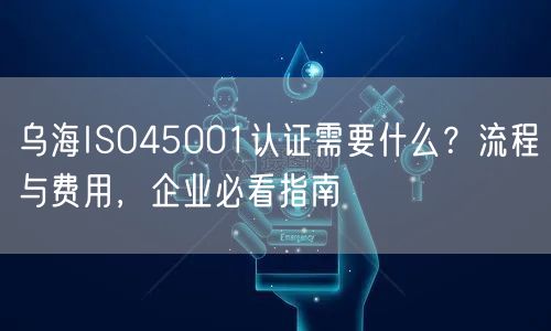 乌海ISO45001认证需要什么,流程与费用，企业必看指南