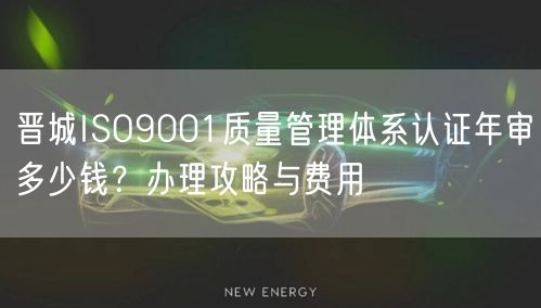晋城ISO9001质量管理体系认证年审多少钱,办理攻略与费用