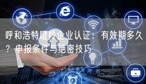 呼和浩特瞪羚企业认证,有效期多久,申报条件与绝密技巧