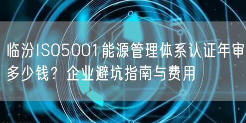 临汾ISO5001能源管理体系认证年审多少钱,企业避坑指南与费用
