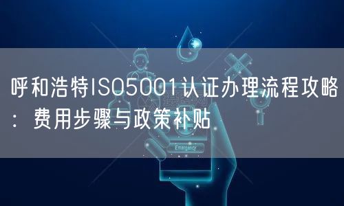 呼和浩特ISO5001认证办理流程攻略,费用步骤与政策补贴