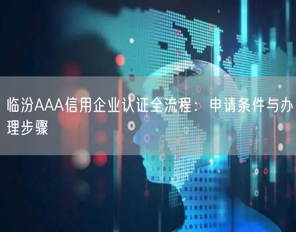 临汾AAA信用企业认证全流程,申请条件与办理步骤
