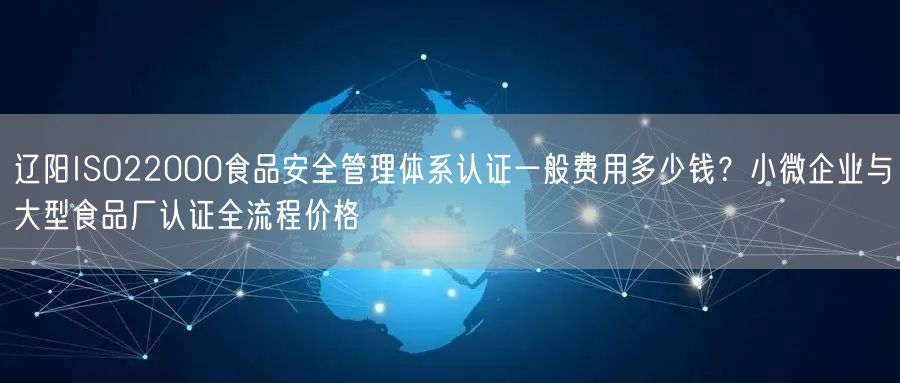 辽阳ISO22000食品安全管理体系认证一般费用多少钱,小微企业与大型食品厂认证全流程价格
