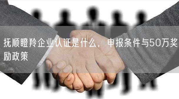 抚顺瞪羚企业认证是什么，申报条件与50万奖励政策