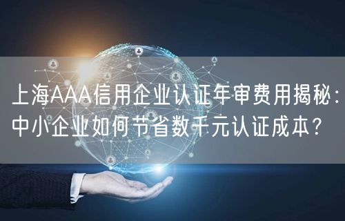 上海AAA信用企业认证年审费用,中小企业如何节省数千元认证成本,
